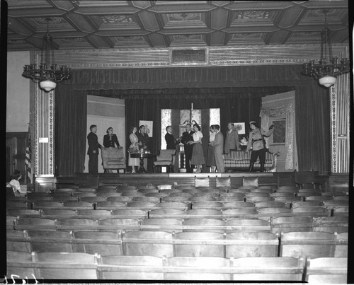 Rehearsal underway for stage production at Edison auditorium