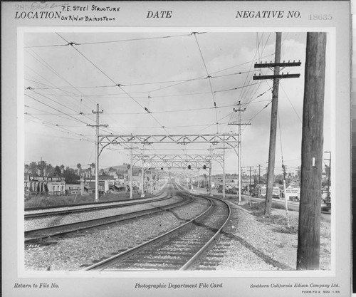 Distribution Lines - Pacific Electric Steel Structure on Right-of-Way at Bairdstown