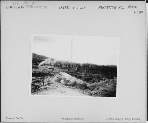 Big Creek, Florence Lake Dam - Construction of multiple-arch dam