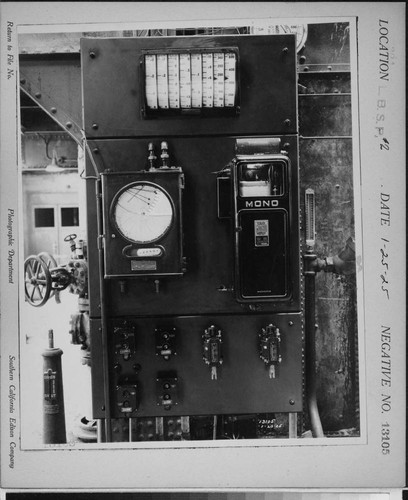 Long Beach Steam Station, Plant #2 - Gauge board in Boiler Room