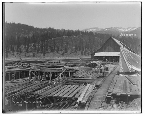 Big Creek Huntington Lake Dams - Sawmill yards. Job H