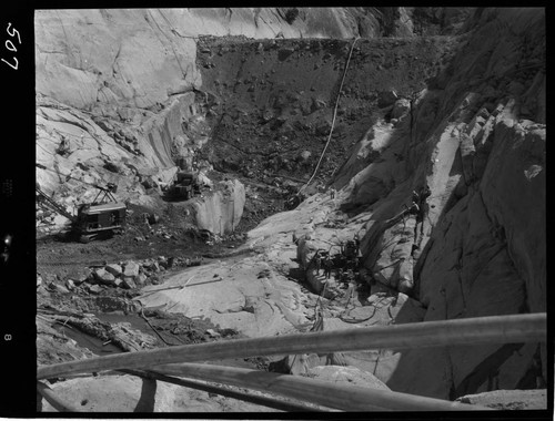 Big Creek - Mammoth Pool - General view of cutoff excavation