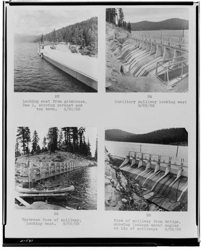 Copy of report on Huntington Lake Dams by H. W. Dennis