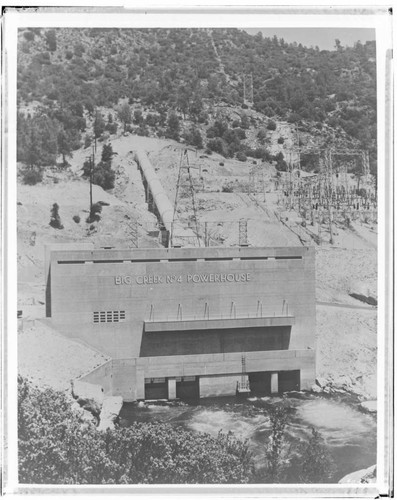 Big Creek Powerhouse #4 - Powerhouse, penstock, and Switchyard