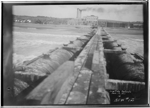 View from Redondo Pier of fueloil pipelines