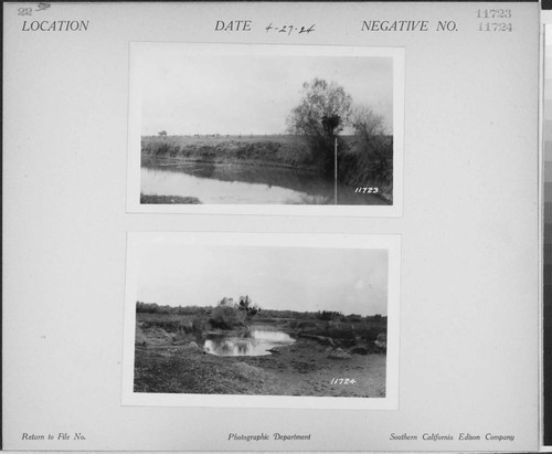 Big Creek, Herminghaus Ranch - Slough Gage "I" on left bank