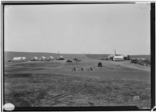 Kern River No. 3 - Tower Construction - General View of Raymaker's Camp #6; KR3