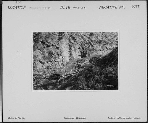 Big Creek Powerhouse #3 - Damsite Dam #6