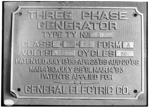 E1.1 - Electric Equipment misc