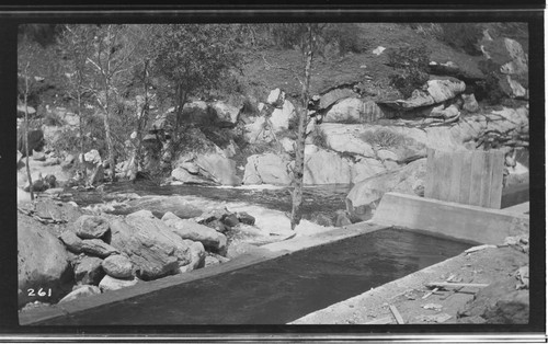 The Marble Fork headworks at Kaweah #3 Hydro Plant