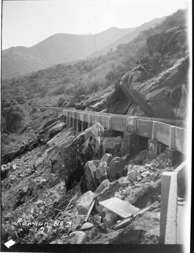 A side view of the completed Middle Fork conduit at Kaweah #3 Hydro Plant