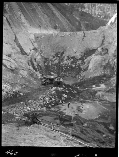 Big Creek - Mammoth Pool - Excavation of cutoff trench