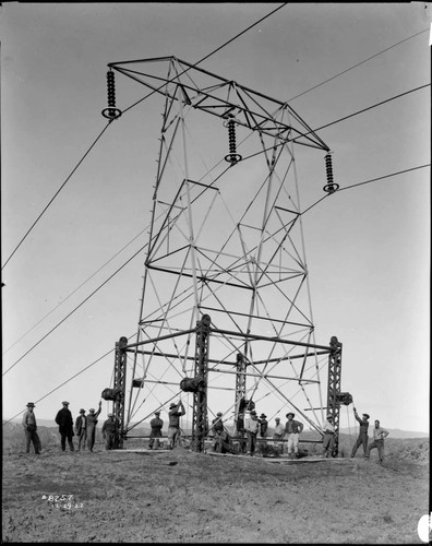 Big Creek Transmission Line - Raising Towers for 220kV transmission