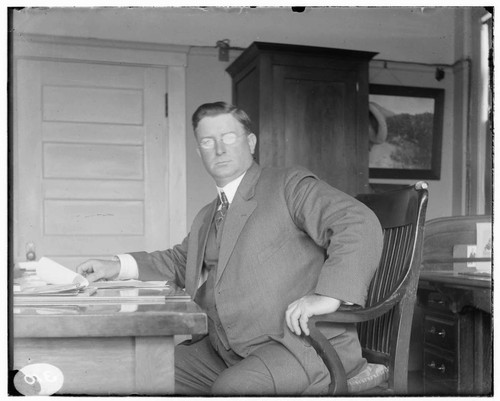 B.F. Pearson at his desk