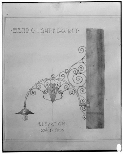 A drawing for ornamental street light bracket