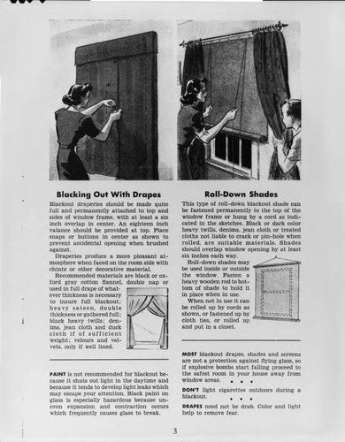 A brochure detailing blackout regulations was issued to all Edison customers early in the war