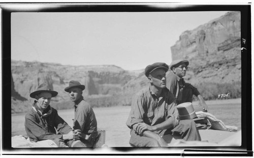 Colorado River - Survey party in boat] (L