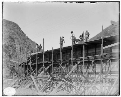 A construction crew at Mill Creek #3 Hydro Plant