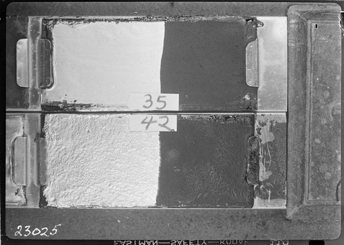 T2 Testing - 35 - Pioneer Asphalt Emulsion after 21 cycles in Weatherometer. Stephenson R.M.S. Aluminum Paint