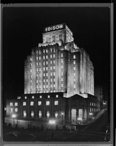 The Fifth and Grand General Office Building at night