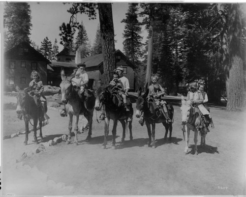 Summertime trips to the Huntington Lake Lodge also included burro rides for young children