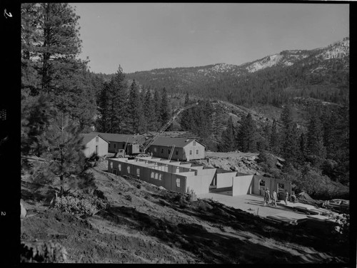 Big Creek - Mammoth Pool - Constructing mess hall and barracks