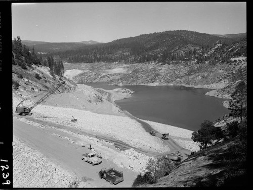 Big Creek - Mammoth Pool - General view - Dam and Reservoir from East abutment