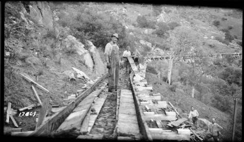 Tule River Powerhouse - Rebuilding Flume Line