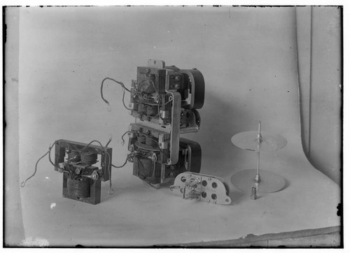 Internal mechanism of a small meter or transformer. No number originally assigned by Cal. Electric and