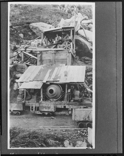 The cement mixing plant for the flowline at Kern River #1 Hydro Plant