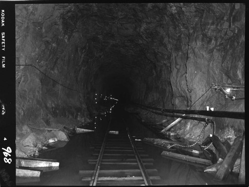 Big Creek - Mammoth Pool - Tunnel in area of "Hole Thru" from Rock Creek to outlet