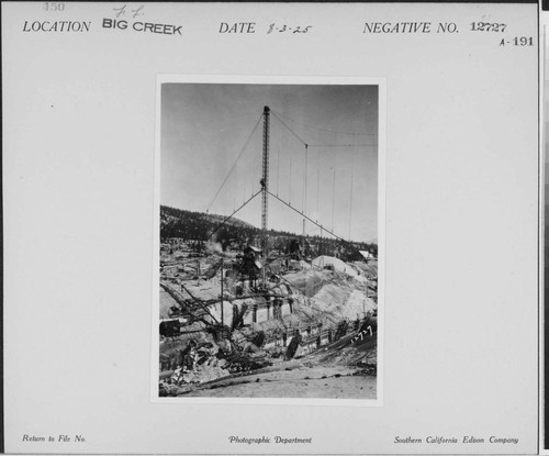 Big Creek, Florence Lake Dam - Construction of multiple-arch dam