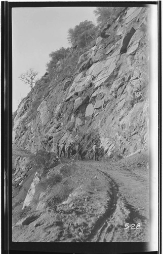 A construction crew building a road at Kaweah