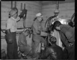 Electrical workers at work in underground vaults and on poles