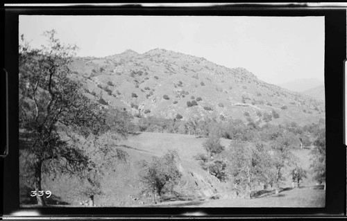 A view of the countryside by the hydro plant of the Tulare County Power Company