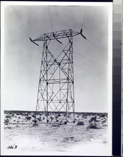 Transmission Line from Victorville to Hoover Dam Substation Corner H-frame tower