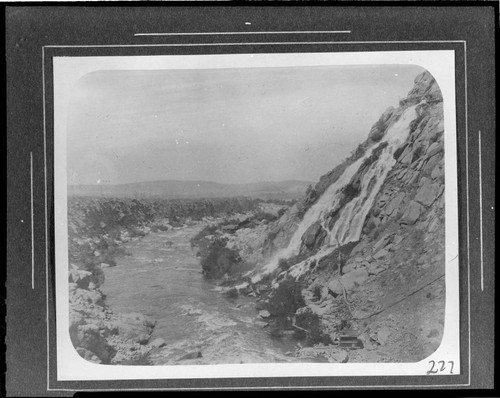 At the mouth of Kern River Canyon: the spillway of San Joaquin Light & Power Company's Kern Plant