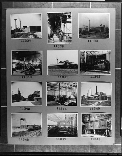 Multiple-image copy film negative with images of Edison customers, and SCE Steam Plants: #02-11337 to #02-11348