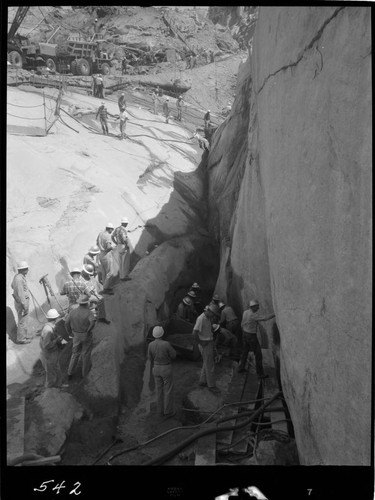 Big Creek - Mammoth Pool - Board of Consultants viewing bottom of cutoff trench