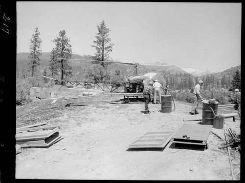 Big Creek - Mammoth Pool - Helicopter loading supplies