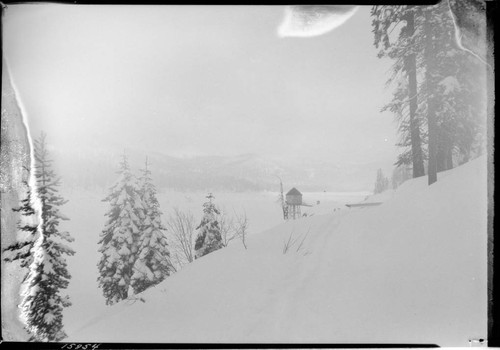 Big Creek after snow storm, February 1930