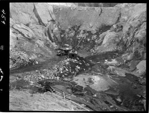 Big Creek - Mammoth Pool - Excavation of cutoff trench