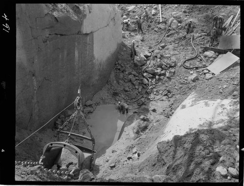 Big Creek - Mammoth Pool - General view of cutoff excavation