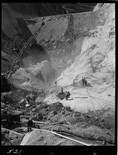 Big Creek - Mammoth Pool - Excavation of cutoff trench