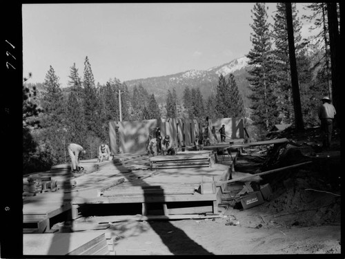 Big Creek - Mammoth Pool - Erection of Barracks No. 7