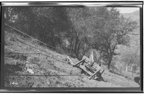 A sheave for the hoist line at the construction site of Kaweah #3 Hydro Plant