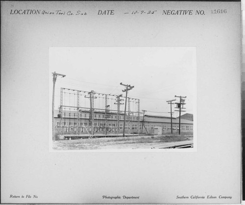 Union Tool Co. Substation