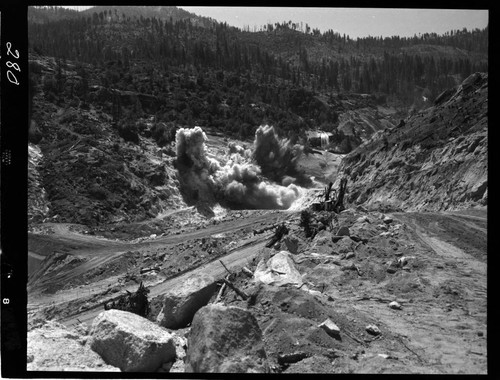 Big Creek - Mammoth Pool - East abutment blast