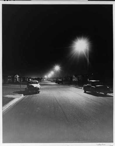 Edison's street lighting load increased in the postwar period as tract homes spread across Southern California