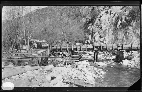 An unknown flume or wooden intake structure